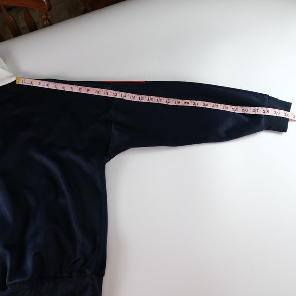 Vintage MacGregor Jacket Mens L Full Zip Track Warm Up Red White & Blue - Picture 11 of 11